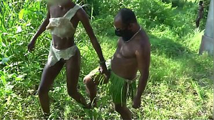 Pulled by the rod from one village to an other by  tribe chick for plumb-jamboree on a tree