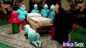 SMURFS PARODY anger-fury Immense-butted dwarf Putifina receives culo-nail from Garchamel.