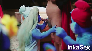 SMURFS PARODY anger-fury Immense-butted dwarf Putifina receives culo-nail from Garchamel.