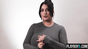 Arab MUMMY with enormous baps Sarah Arabic interview and getting off
