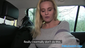Naive woman was fucked by public agent in his car
