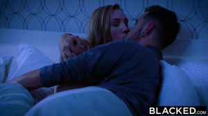 Bosomy lass hooks up with Ebony in front of boyfriend