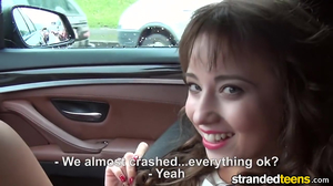 Petite beauty thanks kind pal by having anal sex with him