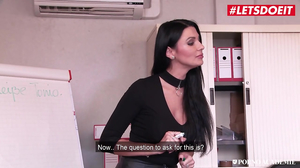 Hot teacher fucks her student and boss in MFM threesome clip - letsdoeit