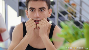 Jordi fucks his stepmom's giant tits and pussy