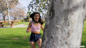 Perfect girls share a perfect cock in a threesome