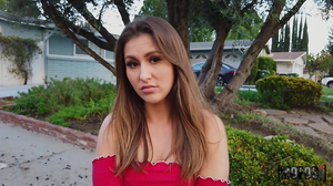 Firm booty brunette rides a perfect dick here