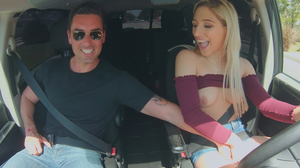 Big butted beauty slammed in the back in the van