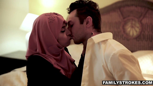 Hijab hottie with a hairy pussy pounded hard