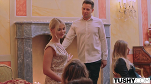 Sensational blonde begging for a massive cock