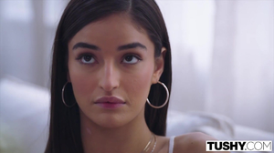 Plugged teen enjoying hot anal in a 3some