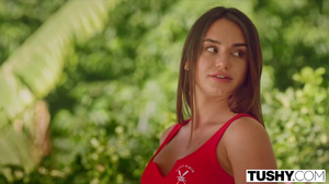 Assblasting video with a brunette that needs cock