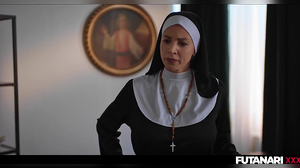 Milf vs Inked Woman She-Creature Pops all over