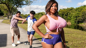 Ample-Boobed Tiamaria’s Oily wrath with two Stalkers!