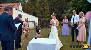 BRIDE4K.wrath Ash-Ash-Blonde bride with inborn globes  a fury boink on her naughty wedding
