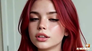 Boinking step sis in cooch and culo at home Sandy-Haired woman orgasm and immense ass butt romping | Virtual Hookup [AI generated]